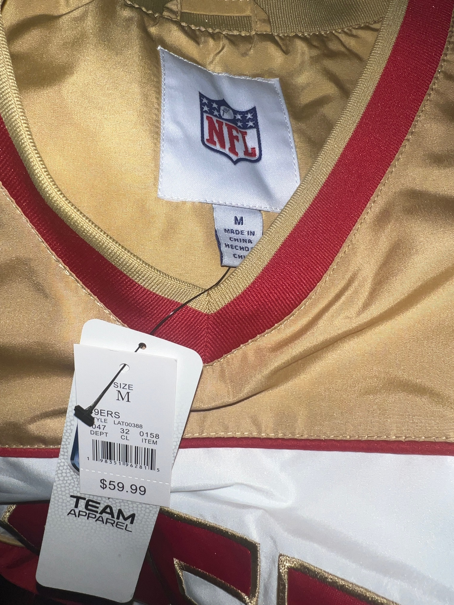 San Francisco 49ers Official NFL Polyester Windbreaker Jacket -
